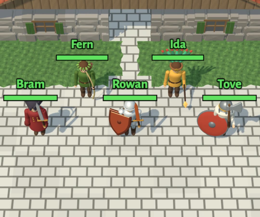 Five players side by side, each dressed in the gear of a different land: a corsair's tricorn and coat, plate, a jarl's helmet and fur cloak, a leaf circlet and briar mail, a feathered headdress and jaguar cloak